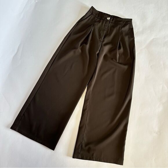 NWT MIROL Women's Wide Leg Palazzo Pants Elastic High Waist, Comfy, Pockets, SM - Picture 1 of 9